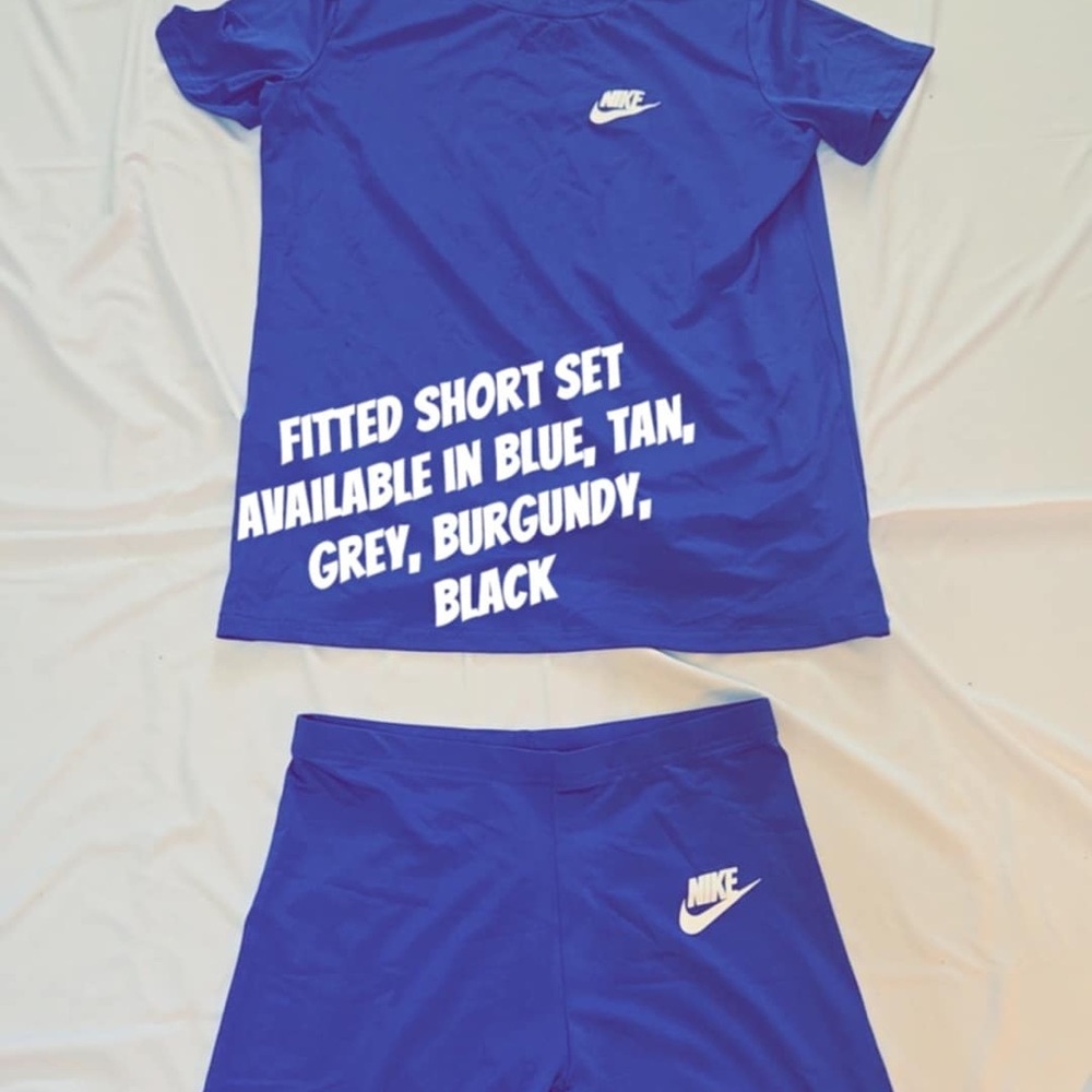Nike Blue Athletic Short Set